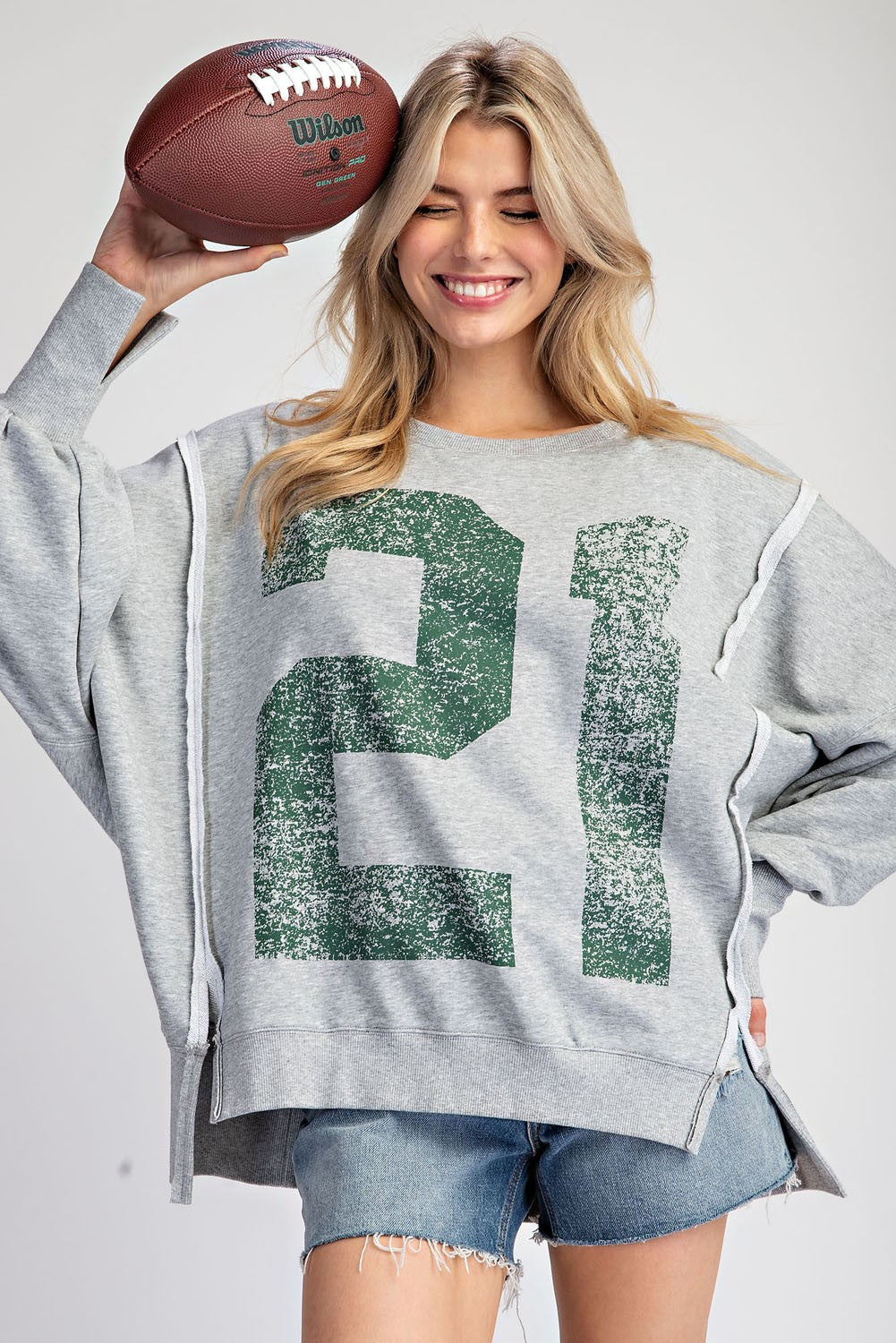 EE:SOME Faded Varsity Sweatshirt