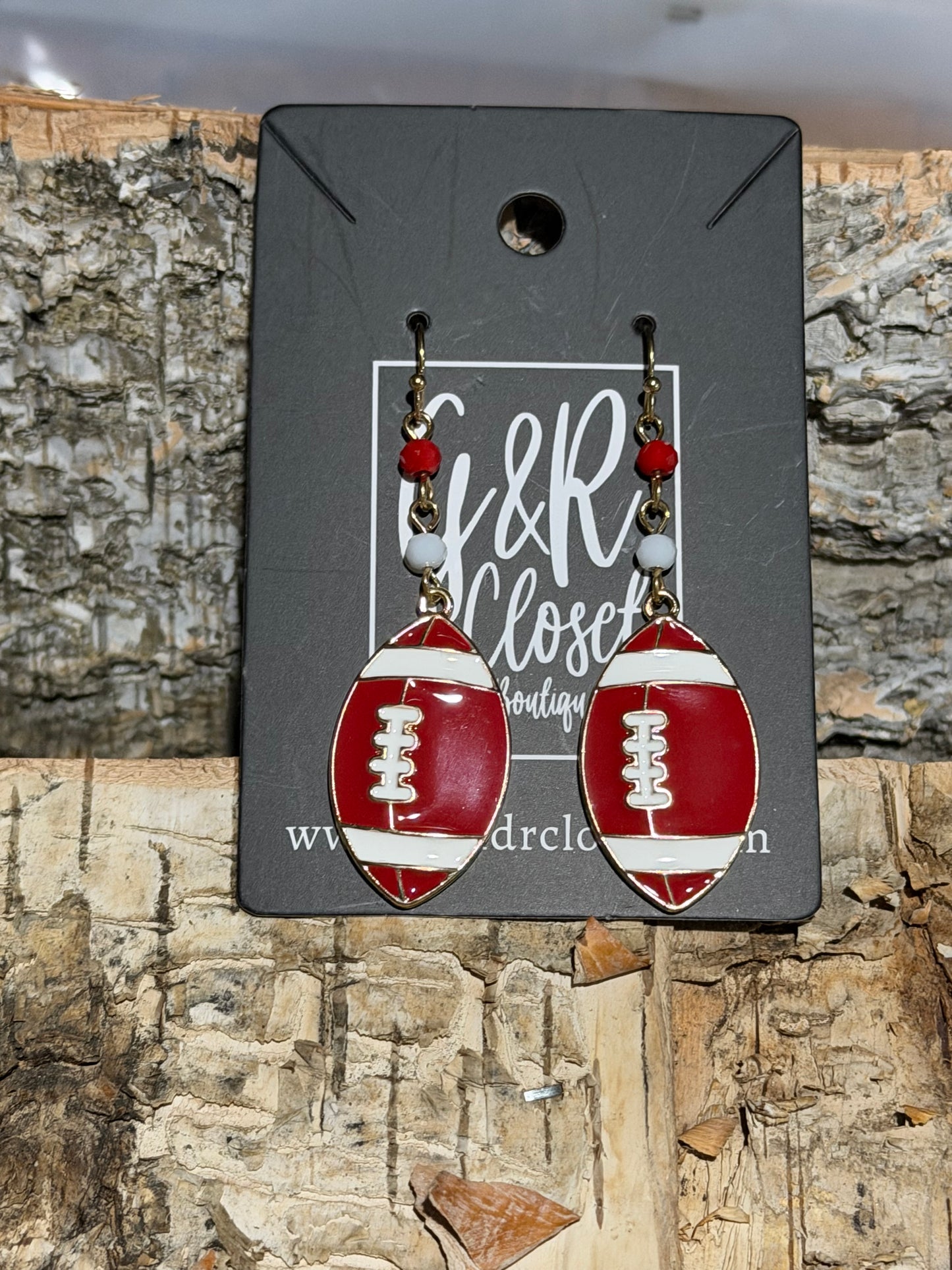 DMC Game Day Football Dangle Earrings