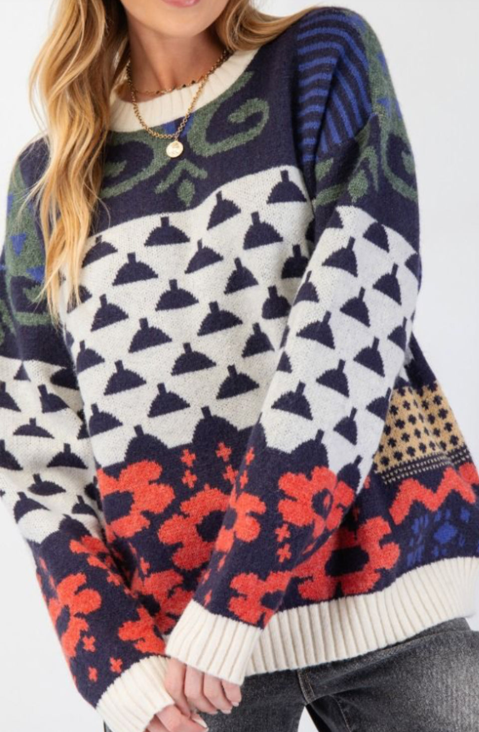 EASEL Multi Color Sweater