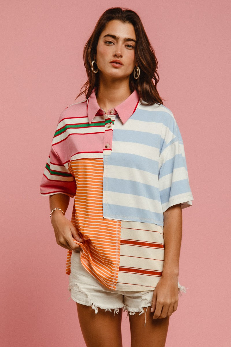 BIBI Mix and Match Color Block Shirt