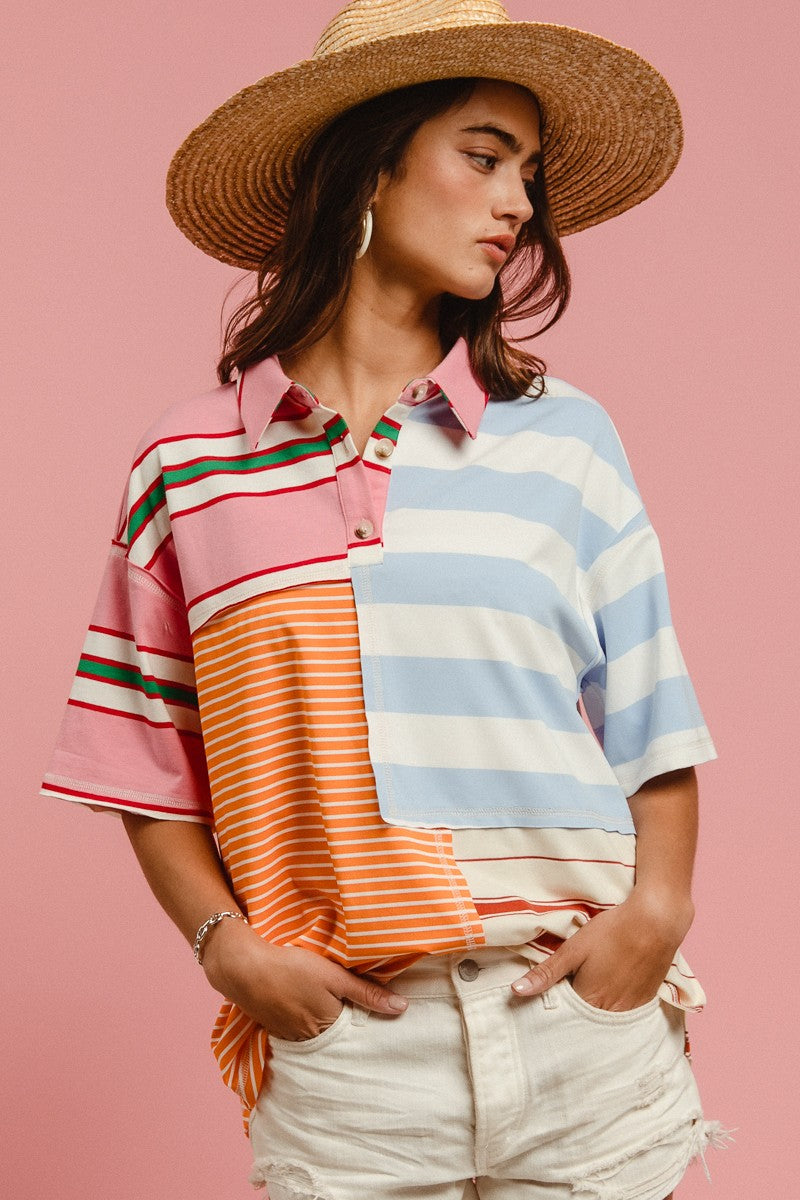 BIBI Mix and Match Color Block Shirt