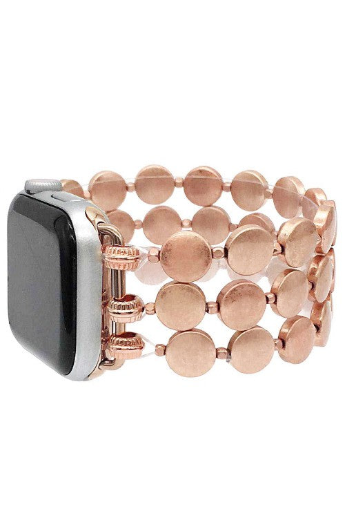 BLANDICE Multi Strand Round Metal Bead Apple Watch Band