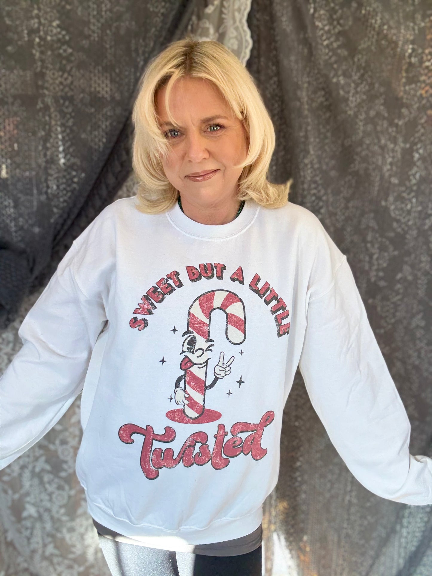 ALPHIA Don't Stop Believin' Christmas Graphic Sweatshirt