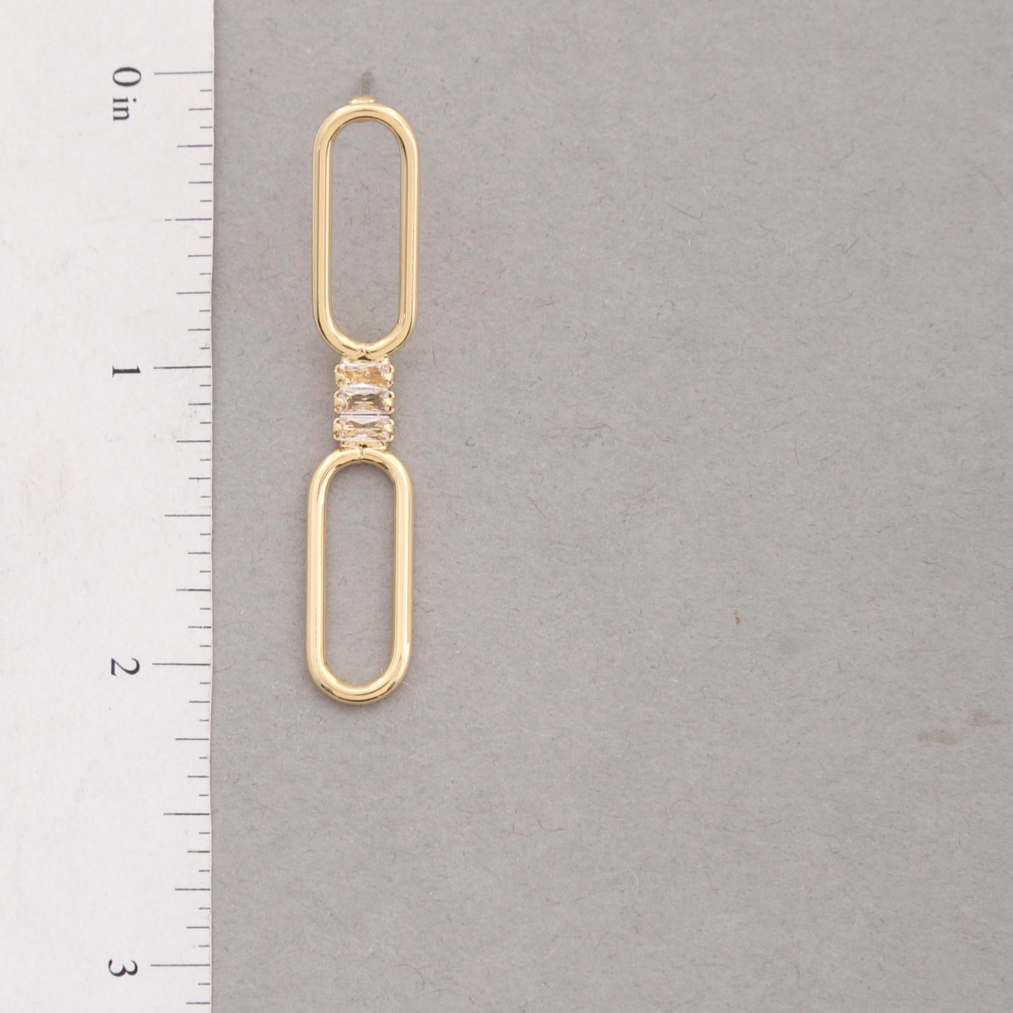 JOBERRY Sodajo Oval Link Gold Dipped Earrings