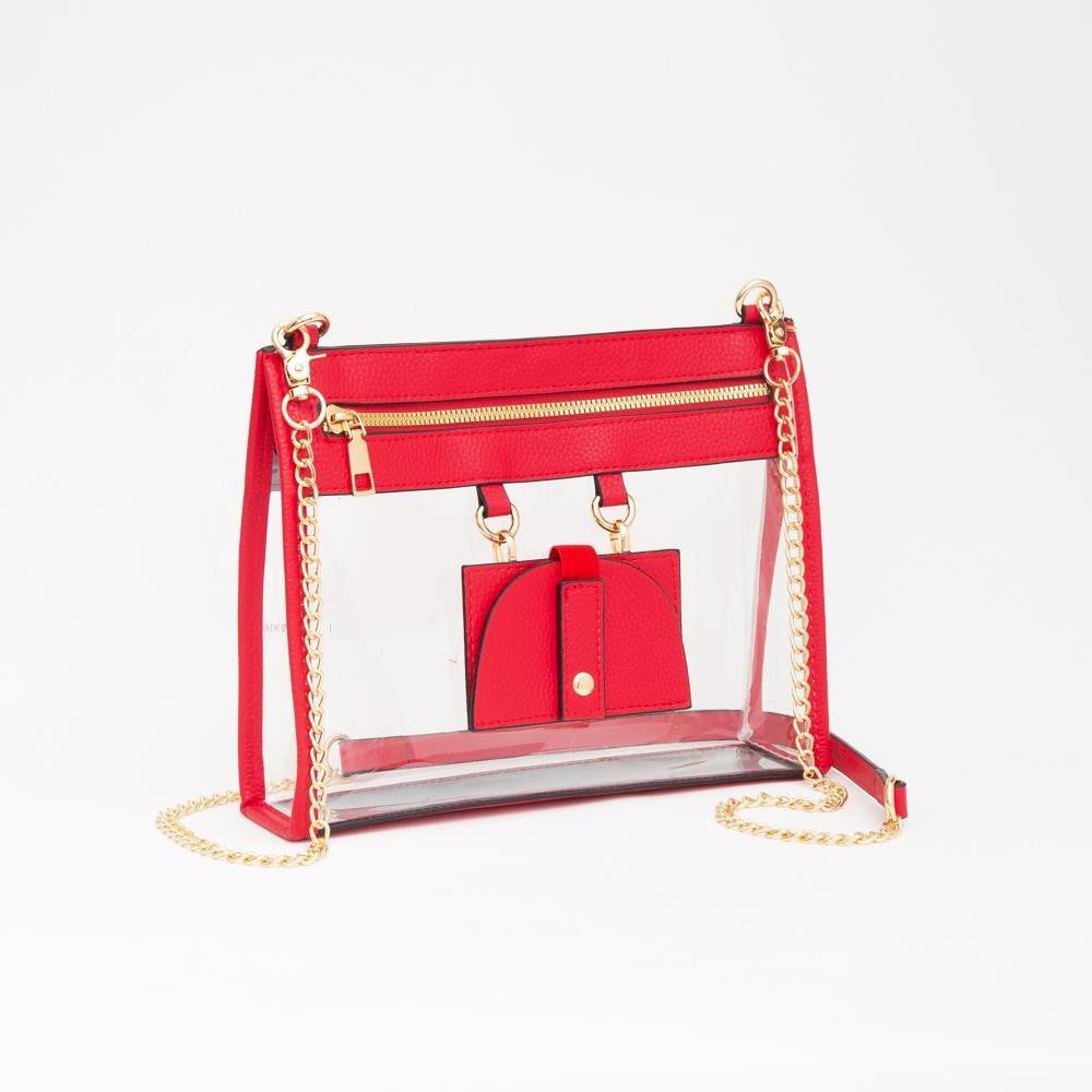 JUDSON Clear Crossbody Bag w/ Sunglass Holder