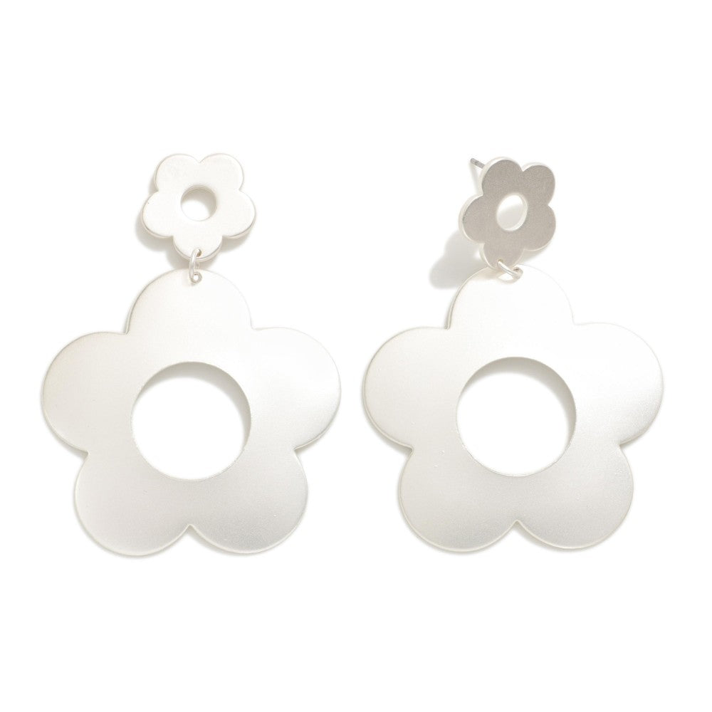 JUDSON Metal Flower Drop Earrings