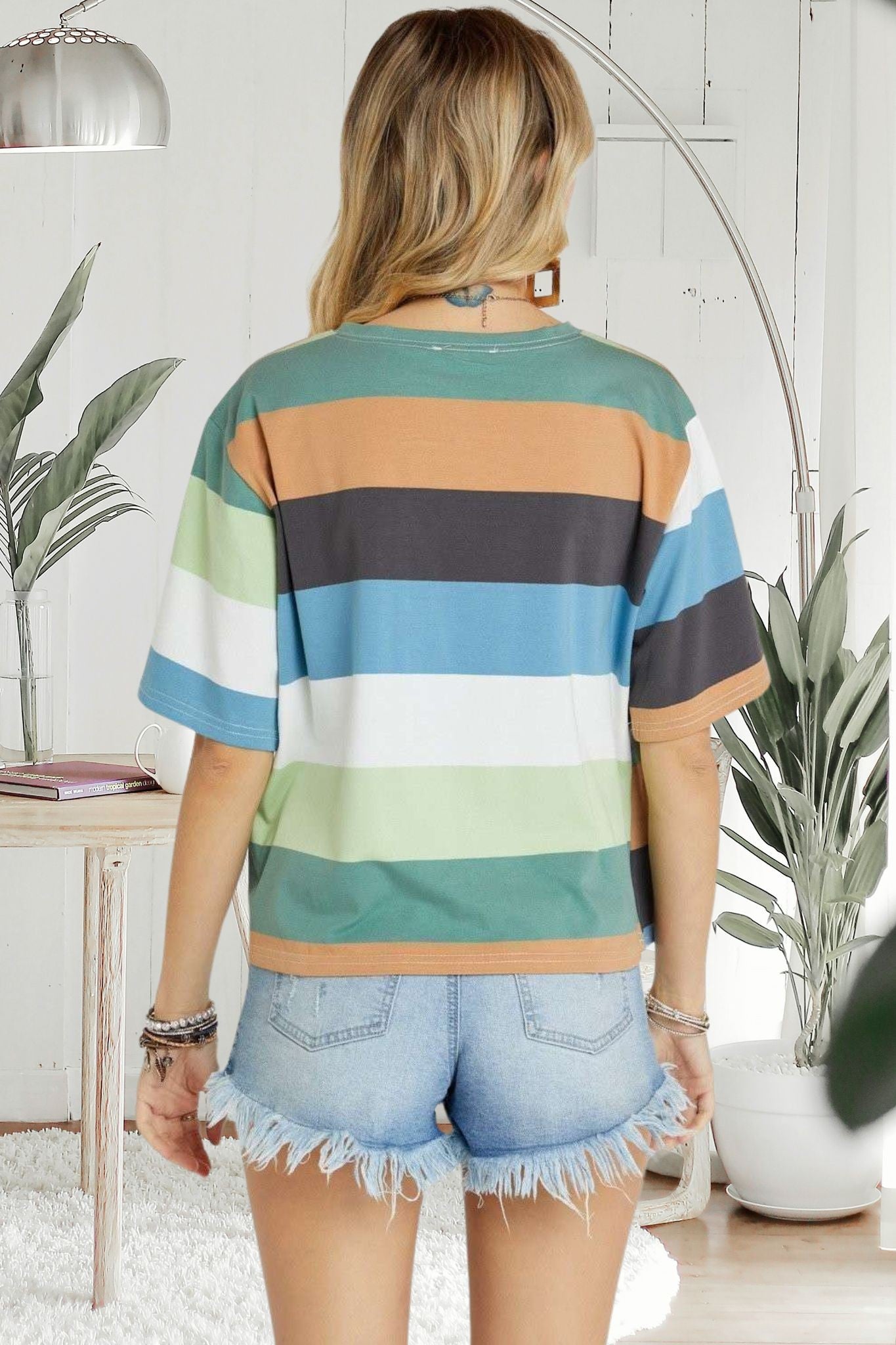 MADELYN Multi Color Stripe Shirt
