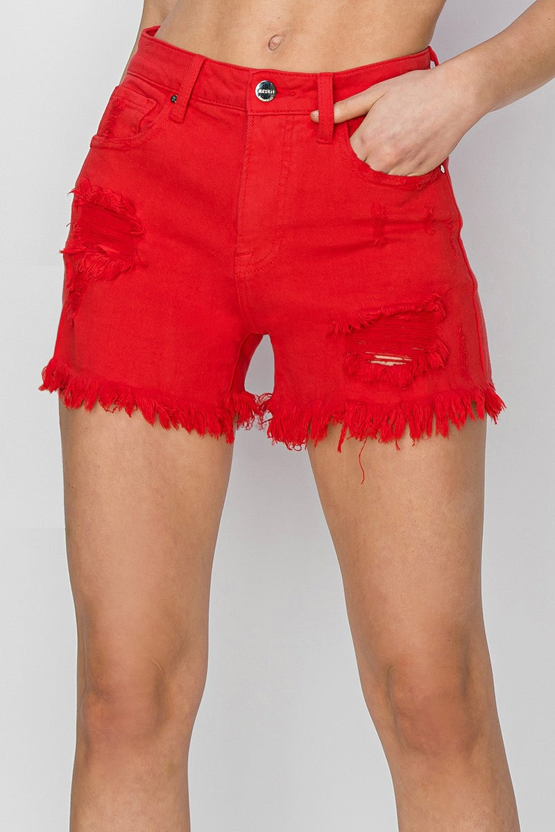 RISEN High Rise Shorts Fiesta