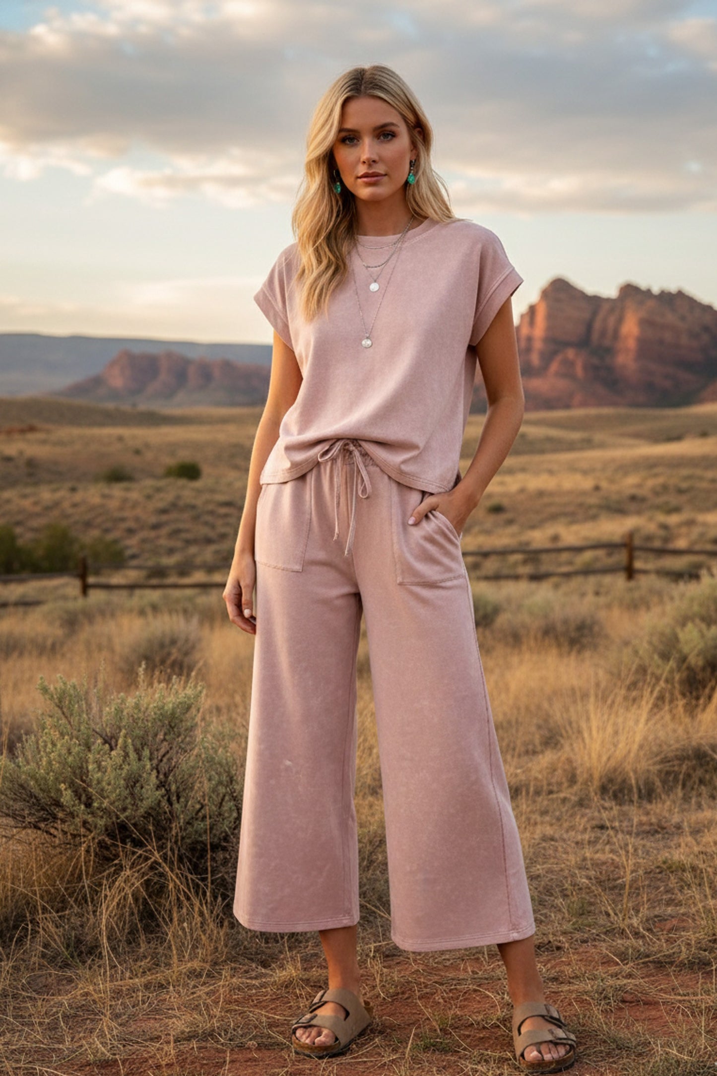 SEWN+SEEN Mineral Wash Scuba Lounge Set