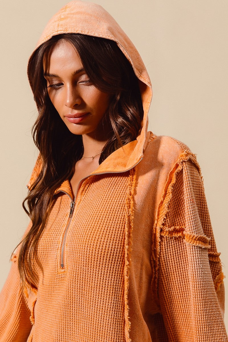 SO ME Mineral Washed Thermal Waffle Top