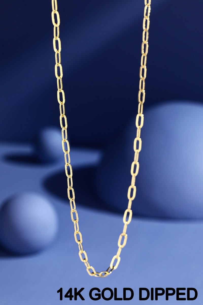 URBANISTA 14k Dipped Chain Link Necklace & Earrings Gold