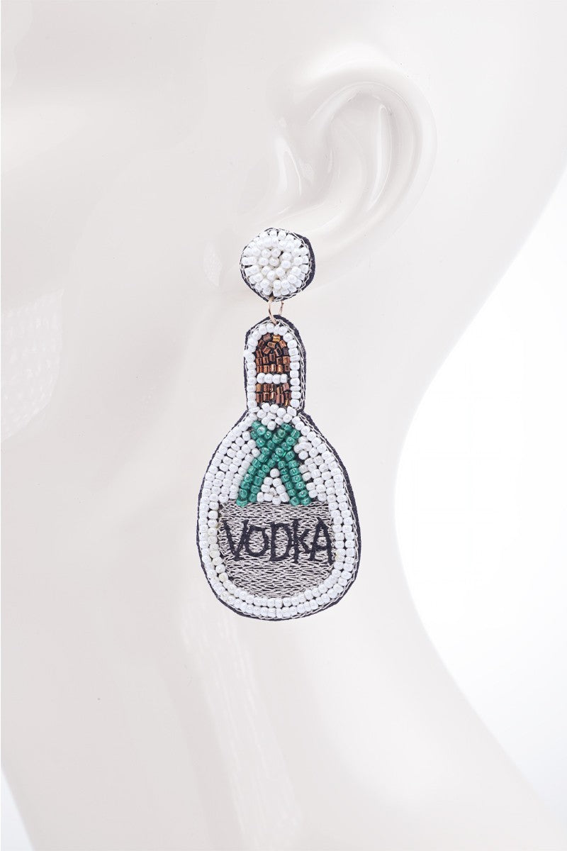 URBANISTA Vodka Bottle Bead Drop Earrings
