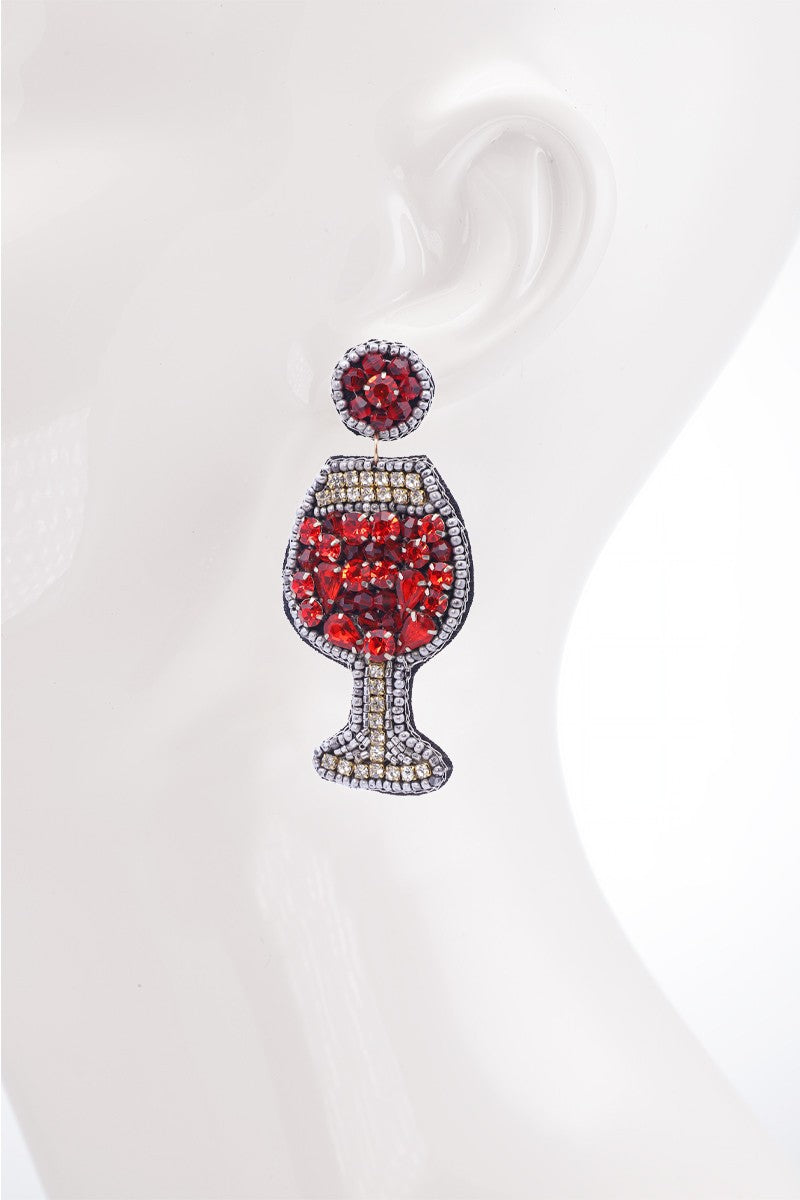 URBANISTA Wine Glass Bead Drop Earrings