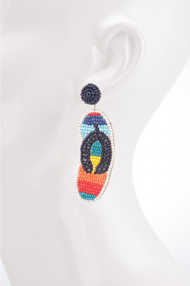 URBANISTA Flip Flop Bead Drop Earrings
