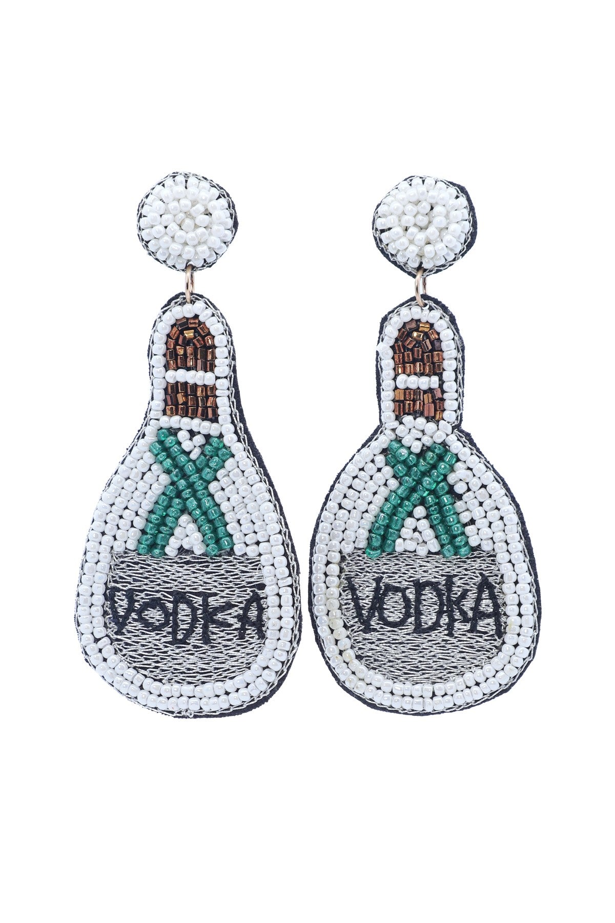 URBANISTA Vodka Bottle Bead Drop Earrings