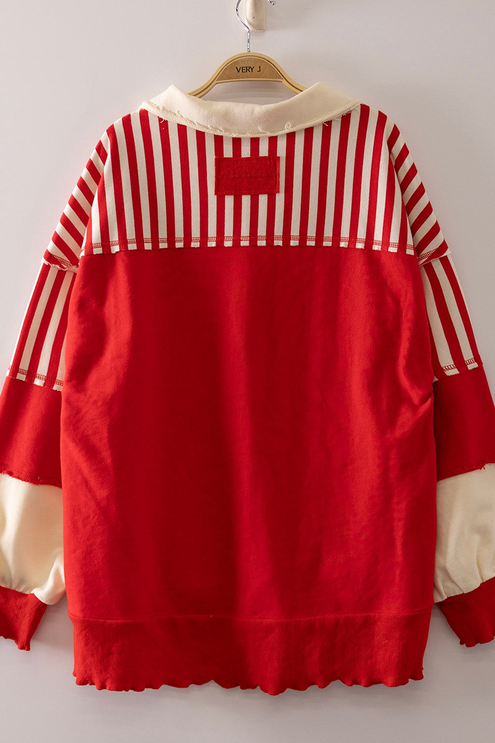 VERY J Vintage Stripe Rugby Sweatshirt