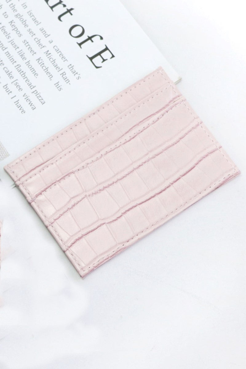 ZENANA Croc Pattern Card Holder Wallet