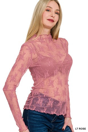 ZENANA Lace Layering Top