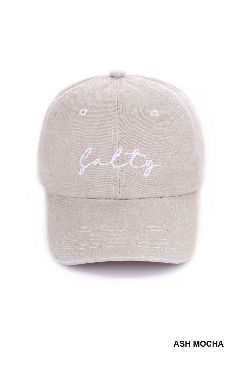 ZENANA Salty Embroidered Vintage Washed Cap
