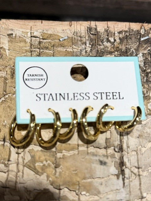 DMC Stainless Steel Earring Set