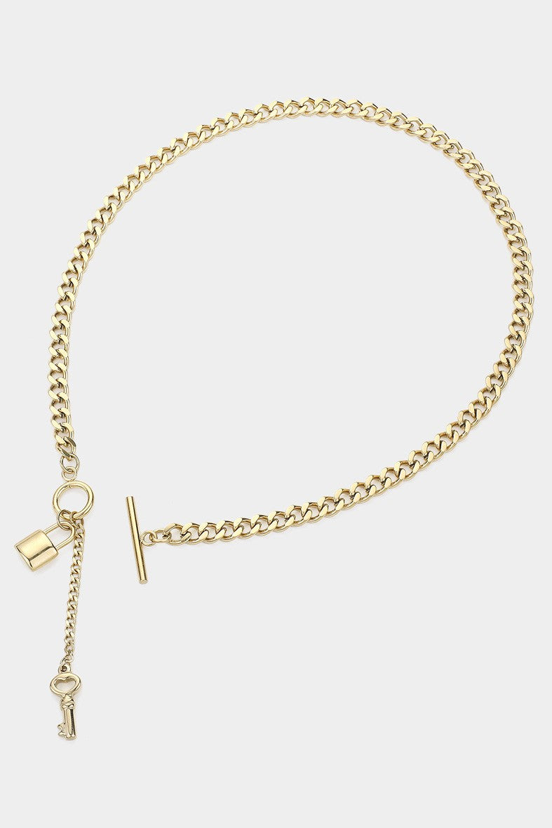 WONA Secret Box Stainless Steel Key Lock Necklace