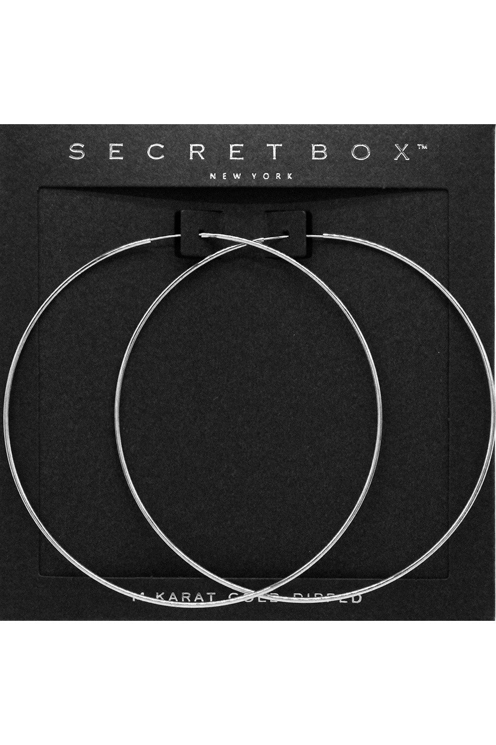 WONA Secret Box White Gold Big Ass Dipped Hoop Earrings