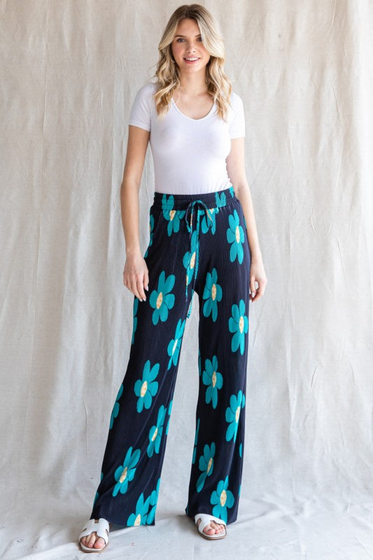 JODIFL Flower Pattern Pleated Pants