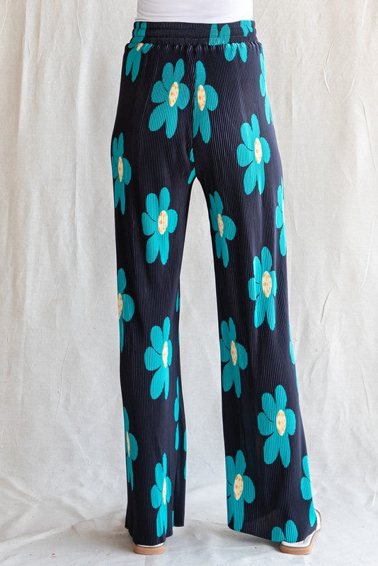 JODIFL Flower Pattern Pleated Pants