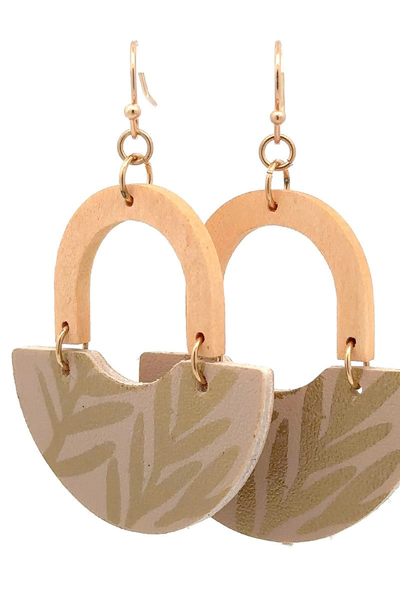 URBANISTA Black and Gold/ Tan and Gold Earrings