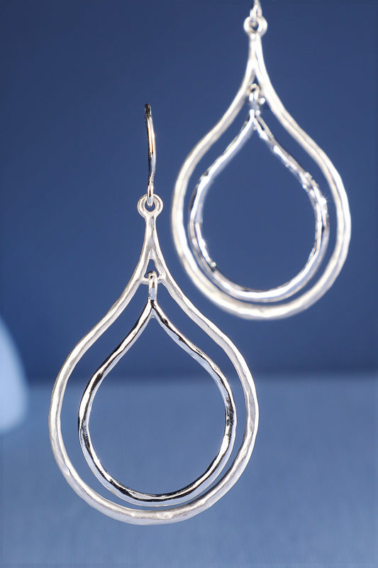 URBANISTA Double Layered Wide Teardrop Earrings