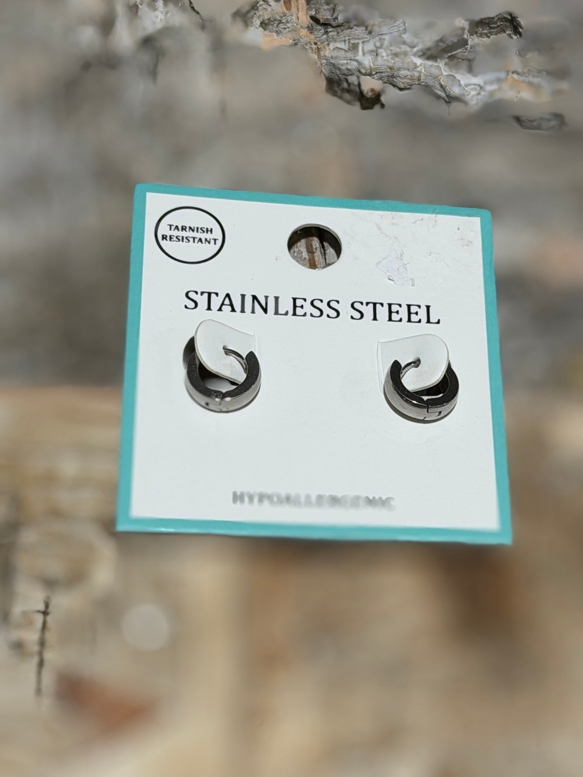 DMC Small Silver Huggie Earrings