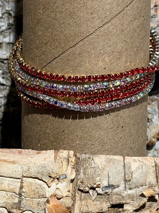 DMC Game Day Rhinestone Stretch Bracelets