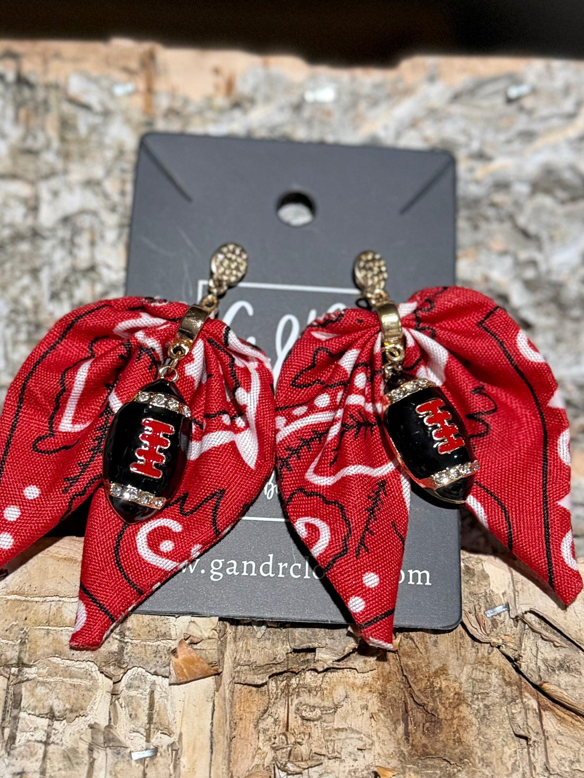 DMC Football Bandana Earrings
