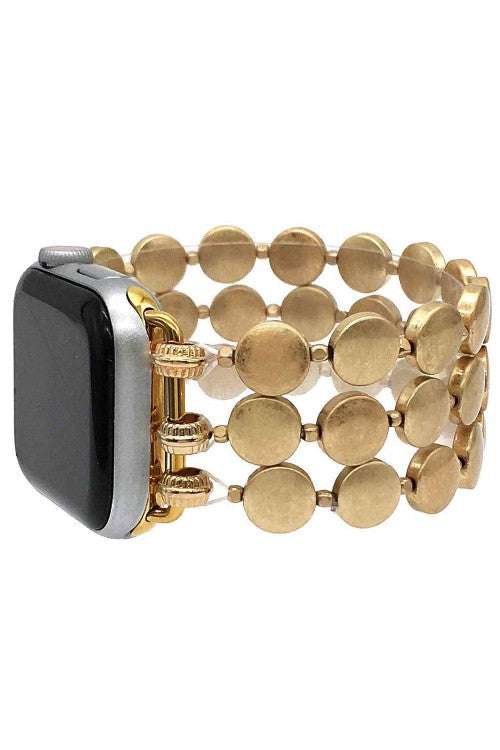 BLANDICE Multi Strand Round Metal Bead Apple Watch Band