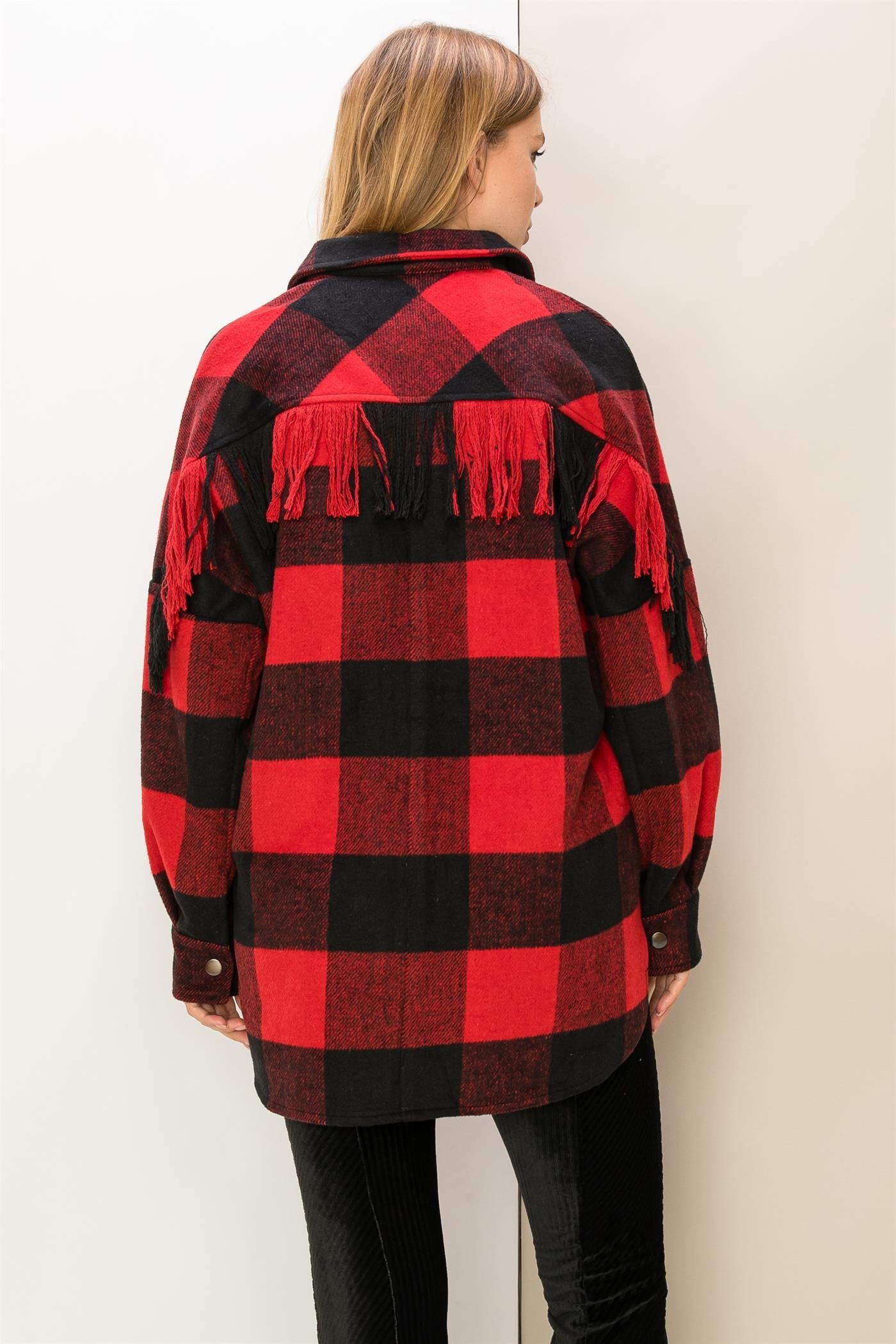 HYFVE Give Love Buffalo Plaid Shacket