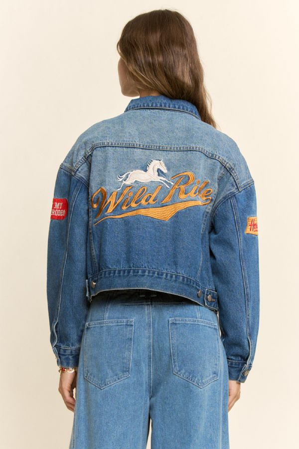 DAVI&DANI Wild Ride Patch Denim Jacket