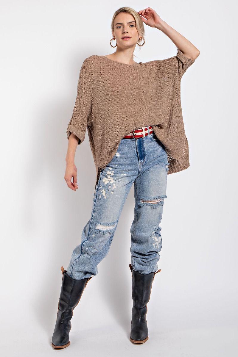 EASEL Plus Lightweight Sweater Top
