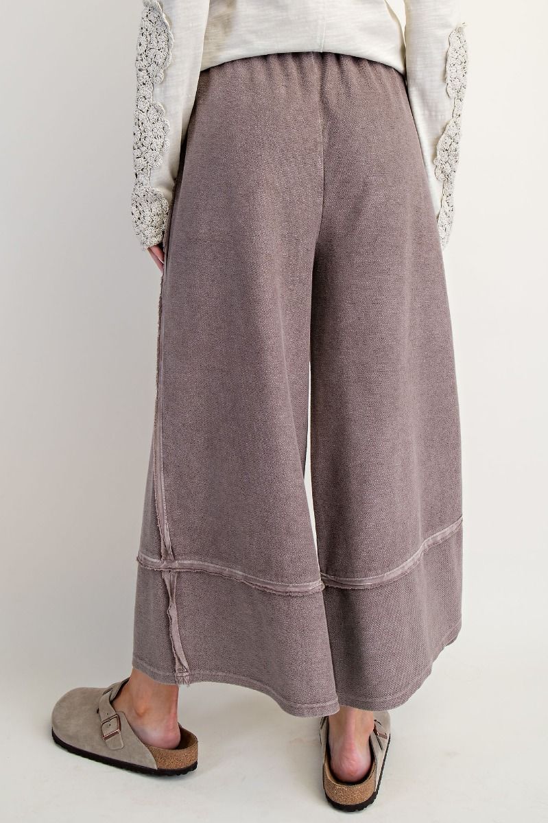 EASEL Terry Knit Palazzo Pants