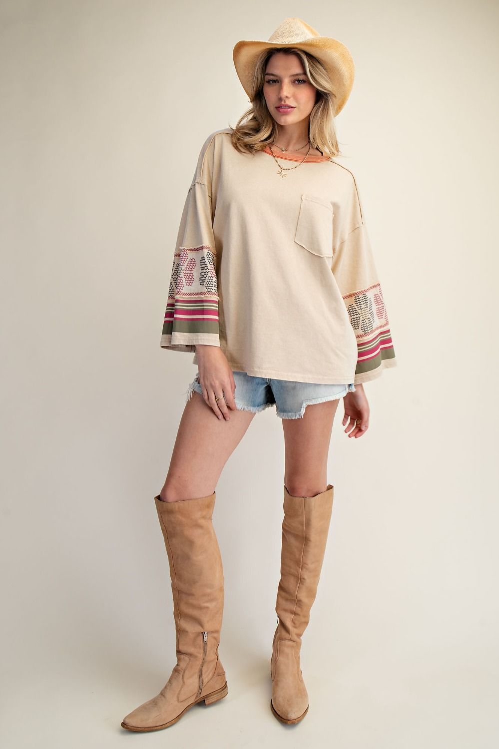 EASEL Mineral Washed Cotton Jersey Pullover