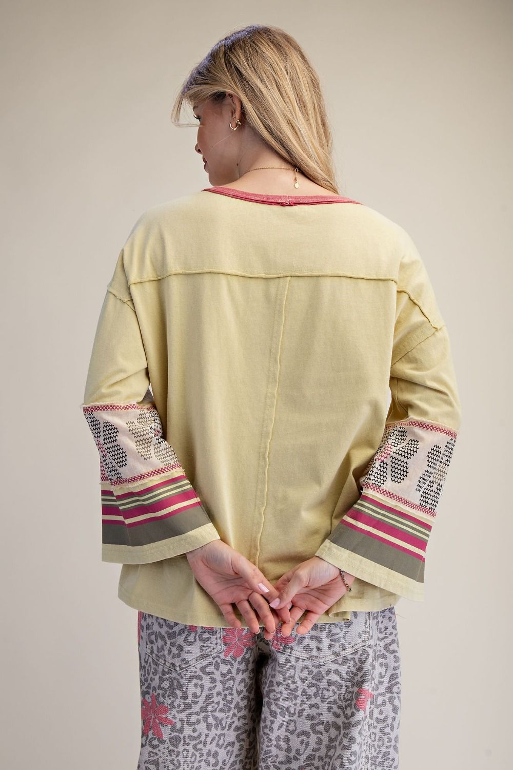 EASEL Mineral Washed Cotton Jersey Pullover