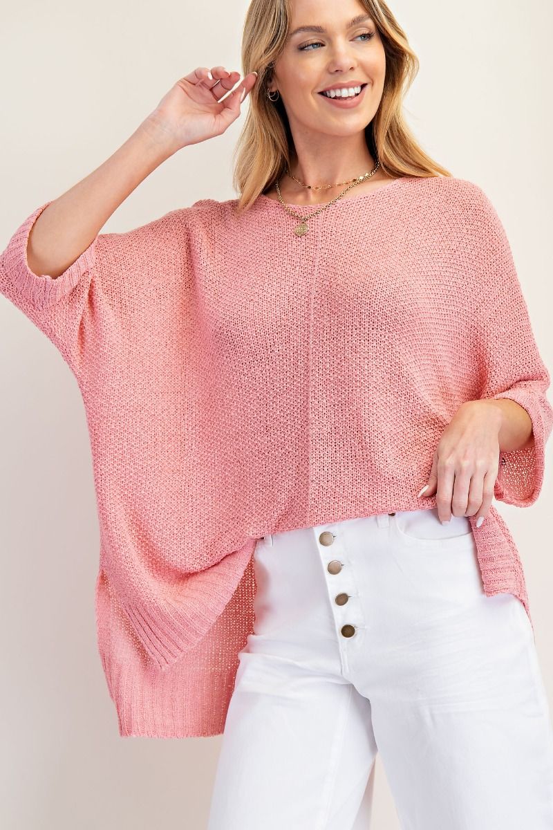 EASEL Plus Lightweight Sweater Top