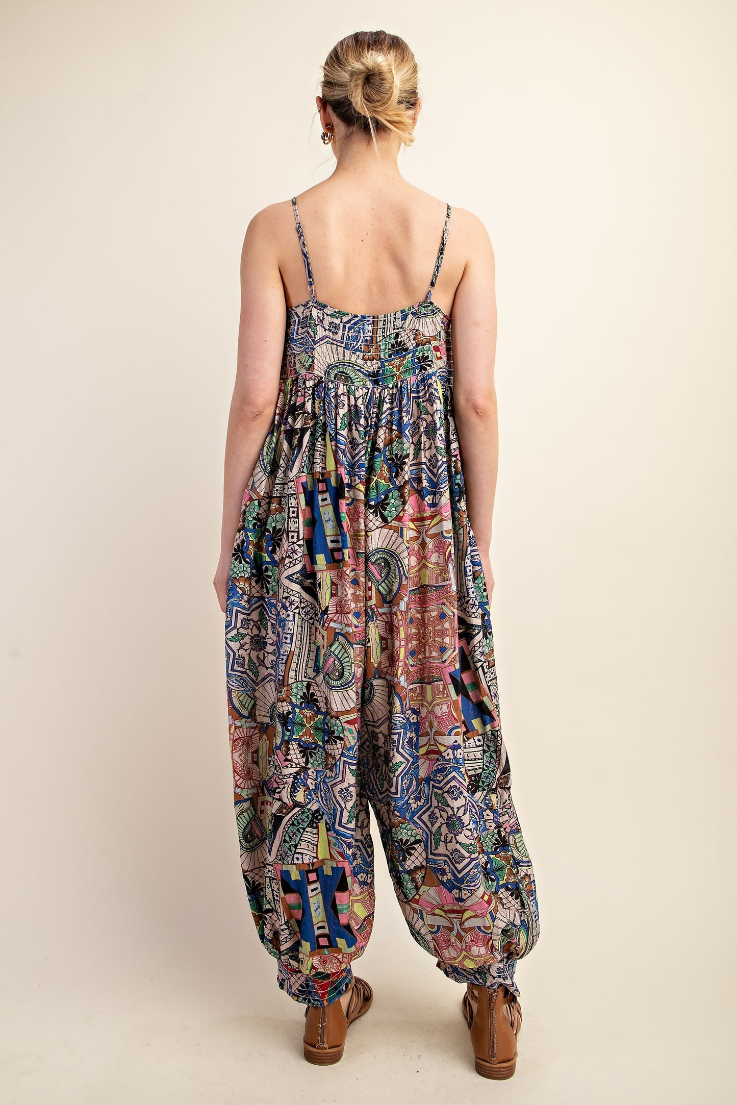 GIGIO Printed Wide Leg Jumpsuit