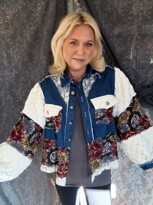 POL Floral Pattern Jacket