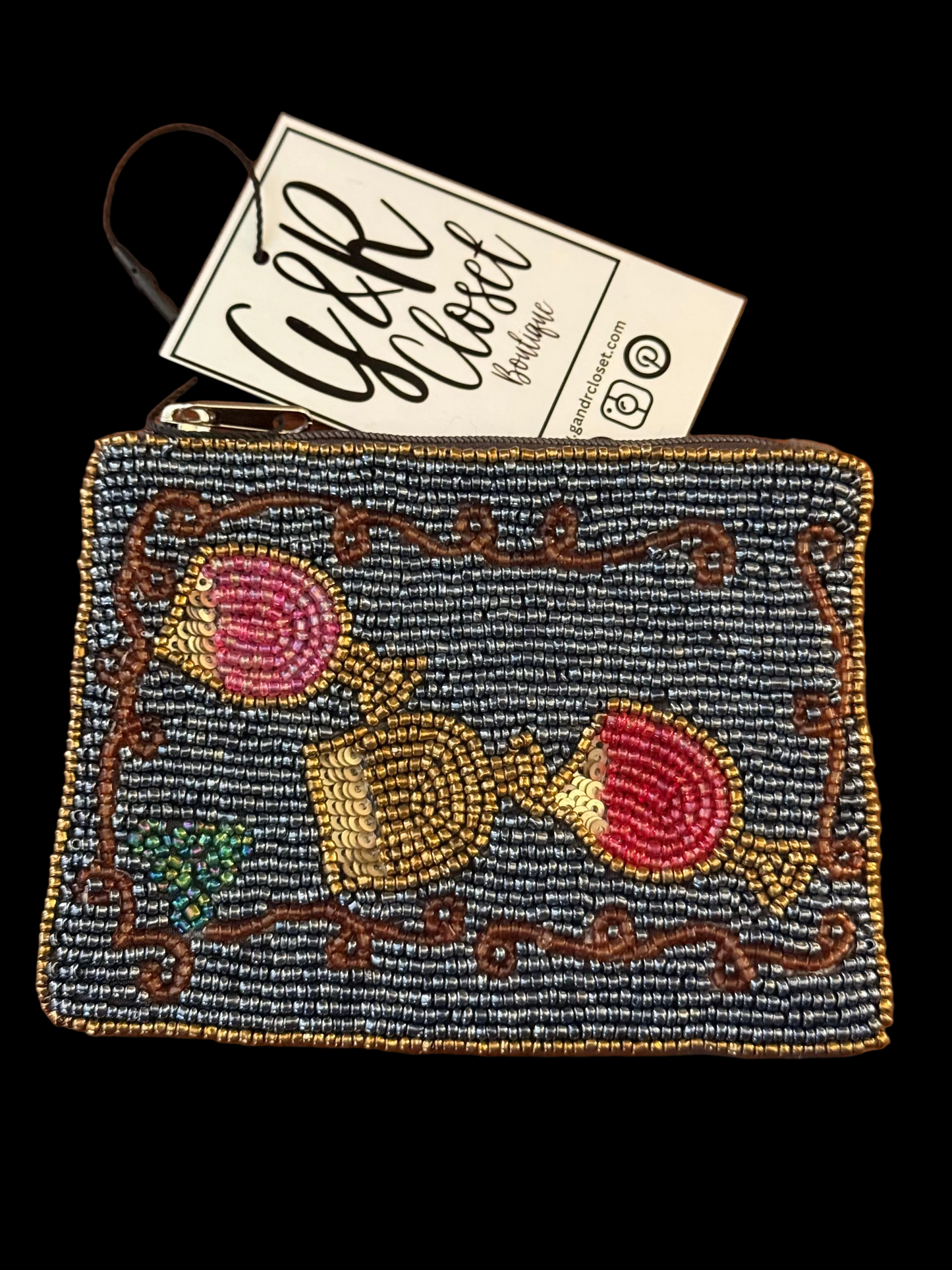 JOBERRY Seed Bead Coin Purse Bag
