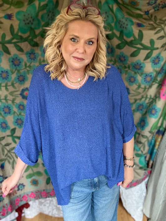 EASEL Plus Lightweight Sweater Top