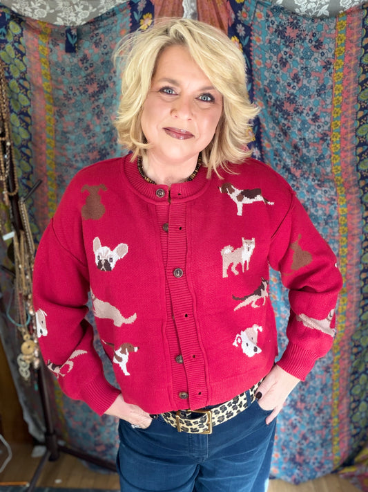 ENTRO Red Dog Cardigan