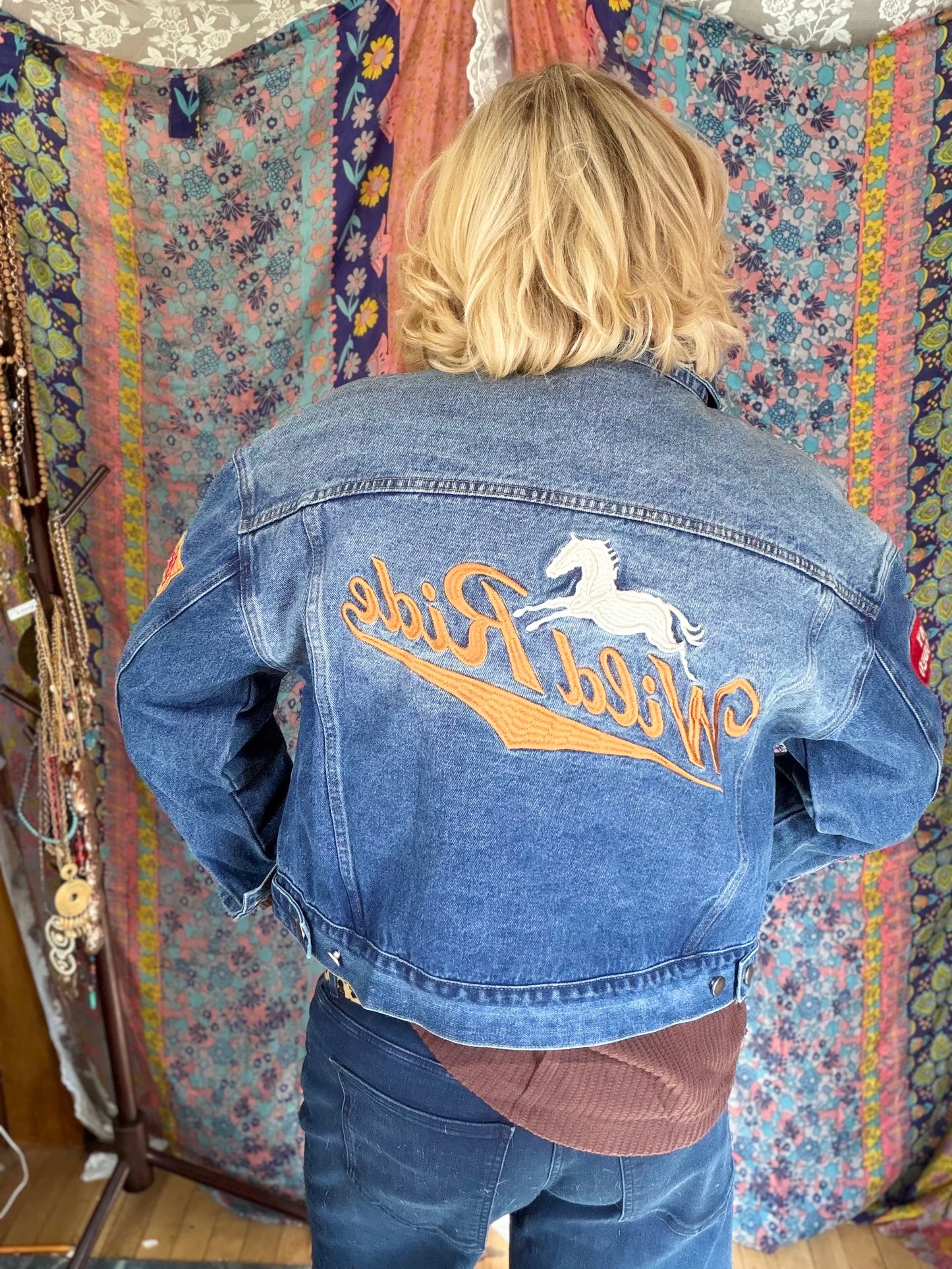 DAVI&DANI Wild Ride Patch Denim Jacket