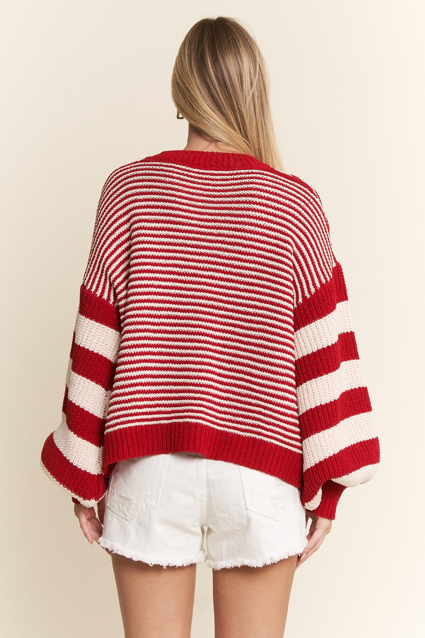 JADE BY JANE Multi Pattern Crochet Sweater