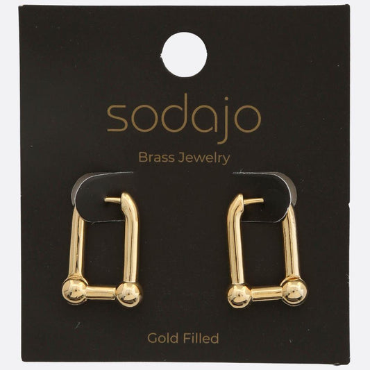 JOBERRY Sodajo U Shape Gold Filled Earrings