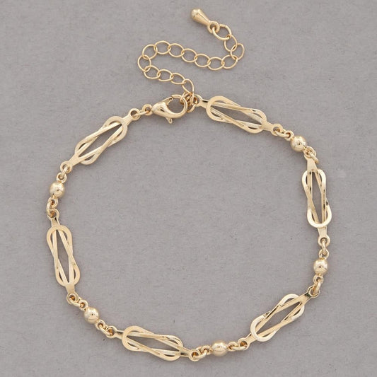 JOBERRY Sodajo Gold Dipped Metal Chain Bracelet